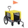 2-in-1 Pet Bike Trailer & Jogging Stroller Yellow and Grey Image 3