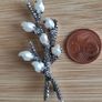 Vintage sterling baby tooth pearl marcasite brooch Image 9