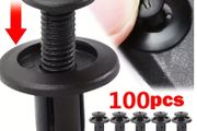 100pcs Automotive Fastener Clip Set, Door Fender Rivet Fixing Clips, Snap-On Tools, Body Bumper Trim Fixing Accessories