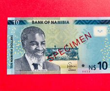 Namibia   10  Dollars  2015   Specimen. Scarce ( Unc )
