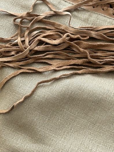 Anna Trzebinski Stunning Cashmere & Suede Wrap