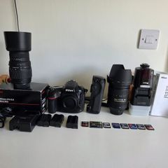 Nikon D800 fx bundle 2 lense, 1 flash, sd&cf memory cards, 2 camera bag BUNDLE