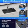 Stainless Steel Kitchen Sink,50 x 43cm,Inset Kitchens Sink,with Waste Kit,Drain Pipe,Pull-Out Drainer Basket,Suitable for Bathroom,Caravan Travelling Image 8