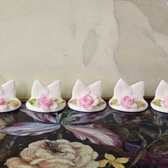 Vintage Coalport Bone China Table Place Card Holders Set of 5