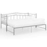Sofa Bed Frame Grey Metal 90x200 cm Image 2