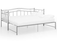 main image for ad Pull-out Sofa Bed Frame Grey Metal 90x200 cm