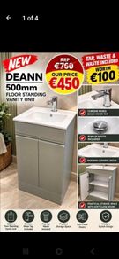 Deann 500 floorstanding unit with tap and waste