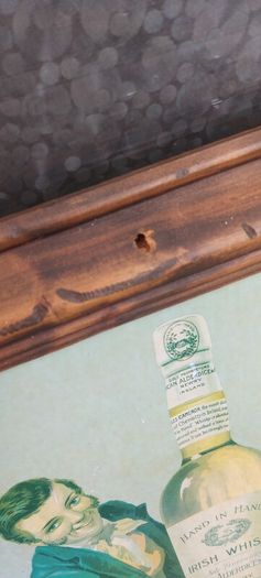 framed advertising Alderdice & Duncan ,newery ireland irish whiskey, few marks on picture,sold as seen ,nice in any home bar or man cave pub restaurant etc,,cme from closed down pub, abit faded etc ,see pictures for condition, sold as seen
