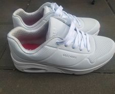 Women's white Skechers on Air sneakers
