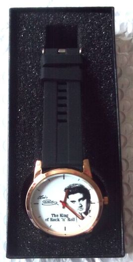 Elvis. The Rock n Roll King, Black Silicone strap