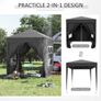 2x2m Popup Gazebo Party Tent Pavilion Black with 4 Sides Image 2