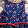 Girls cherry navy dress 7-8yo Image 2