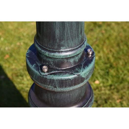 Garden Light Post 3-arms 230 cm Dark Green/Black Aluminium
