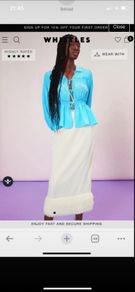 Whistles cream skirt with ruffled detail - As New