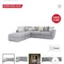 corner sofa, footstool & armchair Image 4