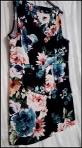 AX Paris Curve Black Floral Peplum Dress