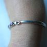 Vintage 925 Sterling Silver and Amethyst Bangle Image 4