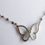 Vintage 925 Sterling Silver Butterfly Women's Pendant Necklace length 14" - 2g Image 7