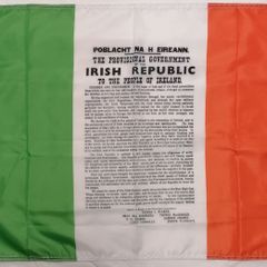 Irish Tri Colour Flag with Irish Republican Proclamation.