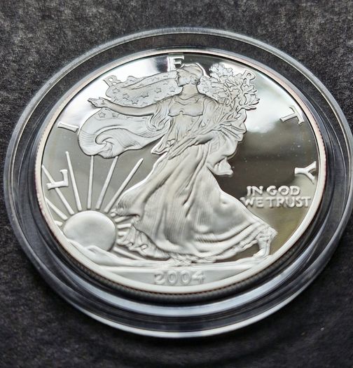 2004 - W American 1 oz Silver Eagle DCAM Proof coin