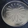 1970s Glass serving plate, Daisy, glass platter, Frank Thower Image 5