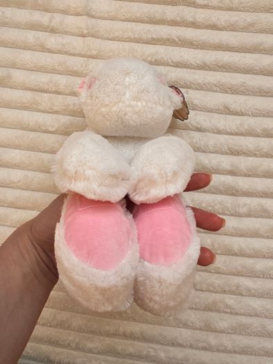 Mumbles White Pink Hippo Plush Soft Only approx. 25 cm. (without legs) MM606 Please see photos