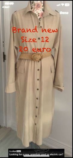 Bnwt beige long sleeve shirt style utility style pockets size 12