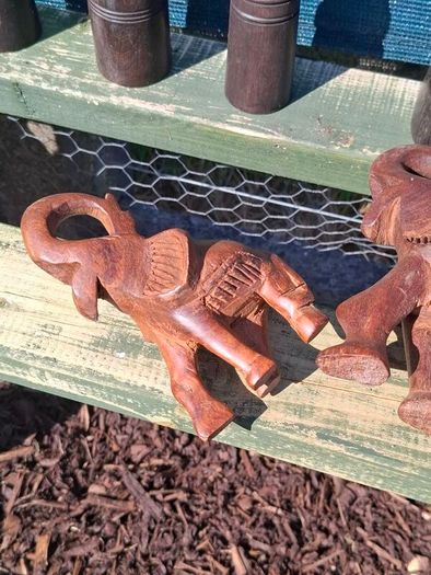 Hand carved Elephants