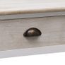 Coffee Table White and Natural 100x50x45 cm Wood Image 9