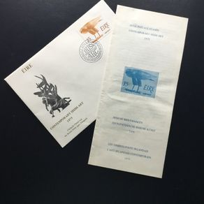 Irish stamps, 1975 FDC and information leaflet