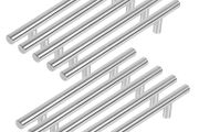 10pcs (200mm Long/ 128mm Hole centres) Stainless Steel Kitchen Cabinet Drawer Handles T Bar Handle Furniture Drawer Pulls Kitchen Cupboard Handles (FREE POSTAGE)