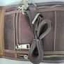 Cowhide Leather Shoulder Chest Bag, with Clip for Belt Image 5