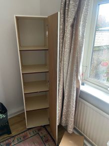 Tall freestanding storage cabinet / shelving unit