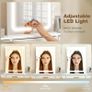 Multi-Storage Elegant Dressing Table, with LED Mirror - White Image 4