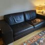 Italian Leather 3 Seater Sofa Excellent Condition Image 2
