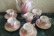 Antique - Bell - "Lovers Lane" bone china coffee set for four