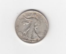 USA, Walking Liberty, Half Dollar, 1935, 90% silver coin (no. G7)
