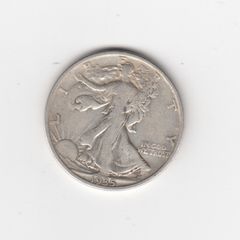 USA, Walking Liberty, Half Dollar, 1935, 90% silver coin (no. G7)
