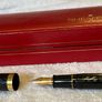 Sheaffer 'No Nonsense' Old Timer Flat Top Fountain Pen in Black Herringbone Image 3