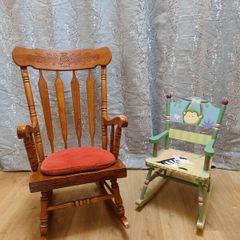Child's wooden rocking chair
