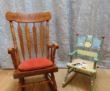 Heirloom wooden rocking chair