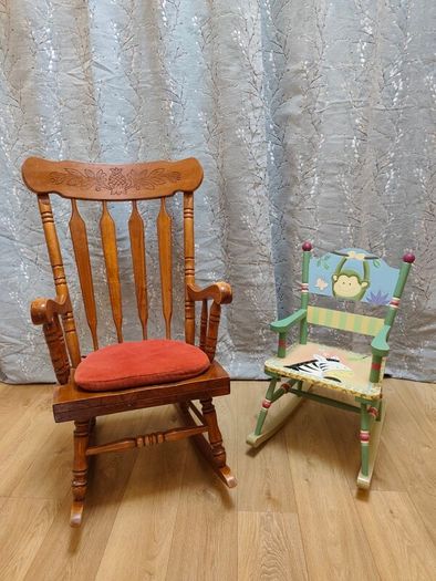 Heirloom wooden rocking chair