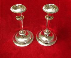 Silver Plated Candle Holders