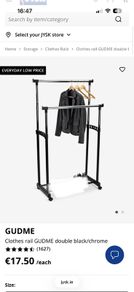 Clothes stand with two poles