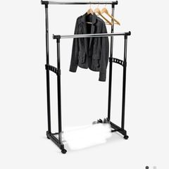 Clothes stand with two poles