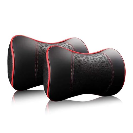 Brand New Memory Foam Car Neck Pillow 2-Pack Leather Cover Neck Support.