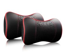 Brand New Memory Foam Car Neck Pillow 2-Pack Leather Cover Neck Support.