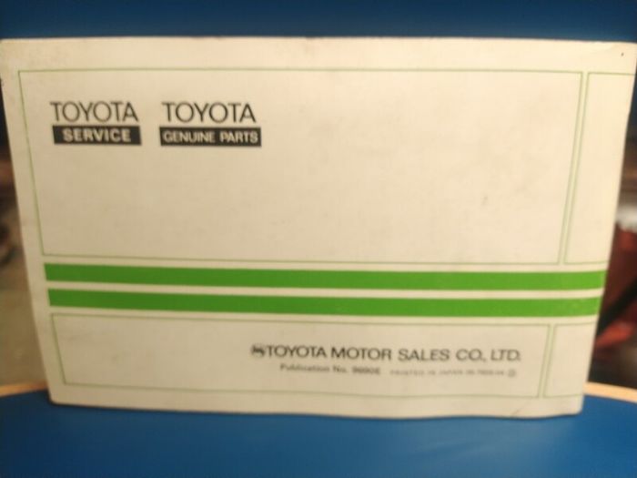 Toyota Corolla Owner's Manual 1976
