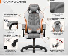 Huzaro Force 2.7 Grey Velour Gaming Chair
