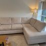 L shape Sofa and Footstool Image 3
